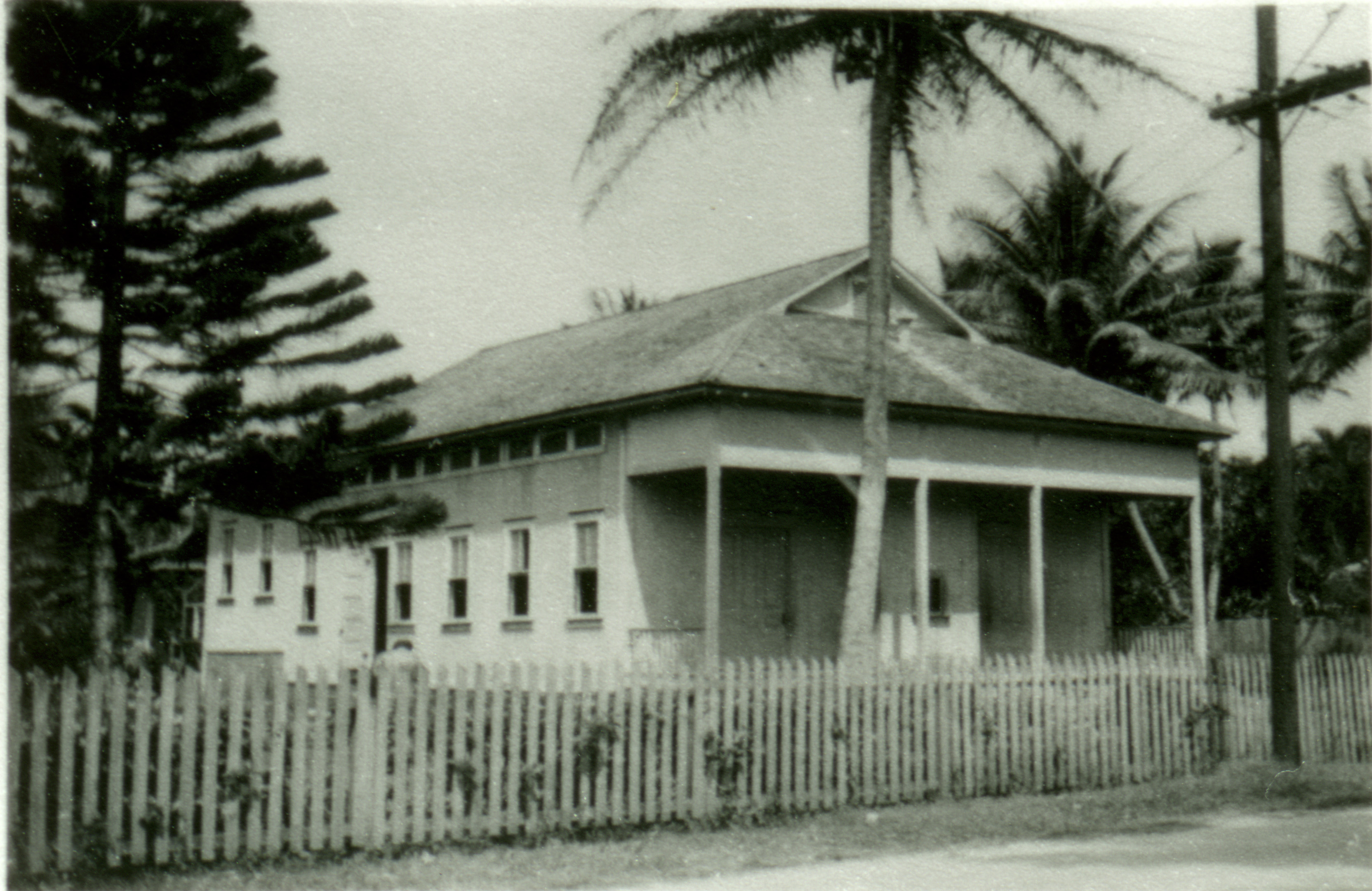 The Social Hall on Loala Street, Laie.  Courtesy of BYU-H Archives and Special Collections
