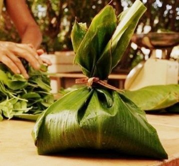 palusami wrapped in a ti leaf