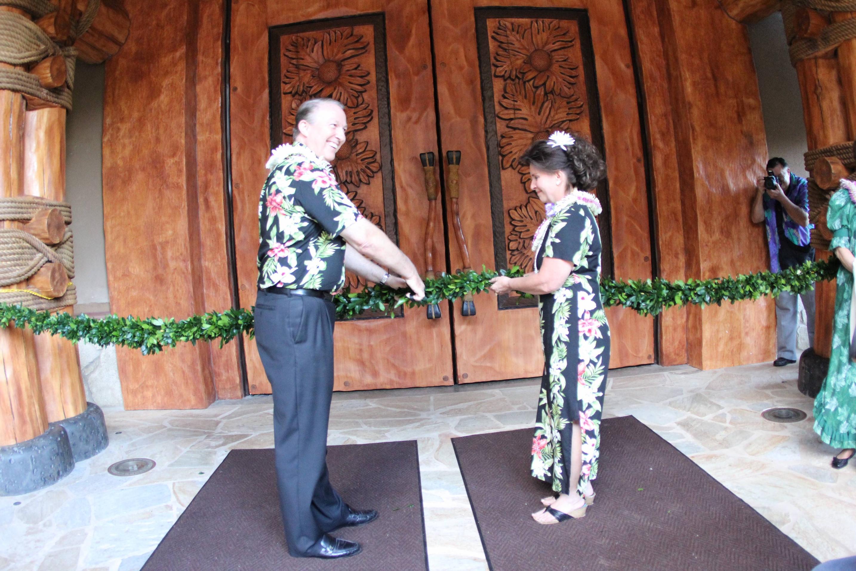 Photo of Orgills at Grand Opening of the Gateway Restaurant Facility at the Polynesian Cultural Center
