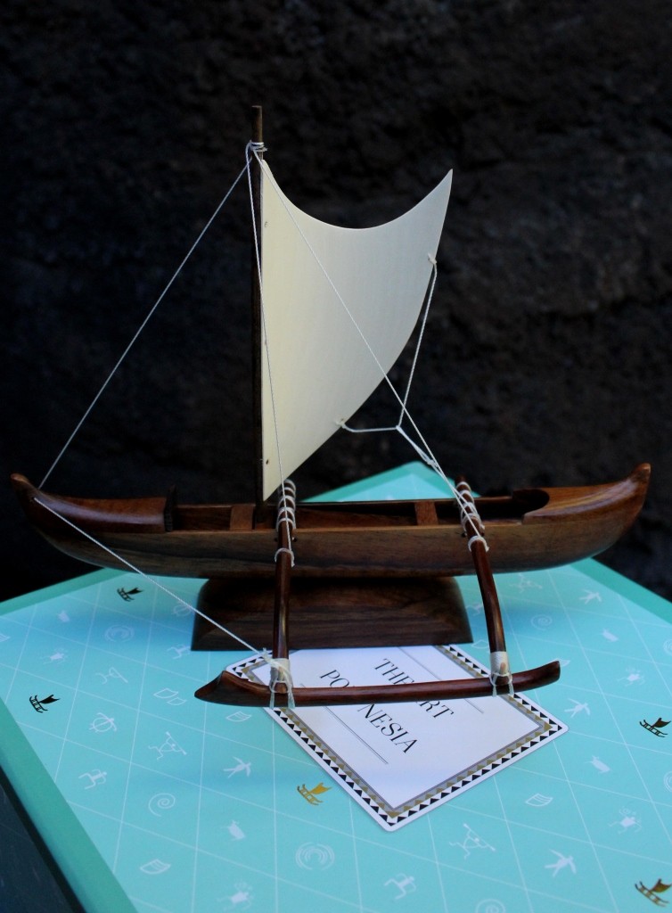 replica of Polynesian sailing canoe available form www.shop.polynesia.com