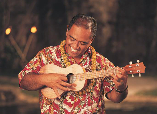 Benny Kai playing ukulele