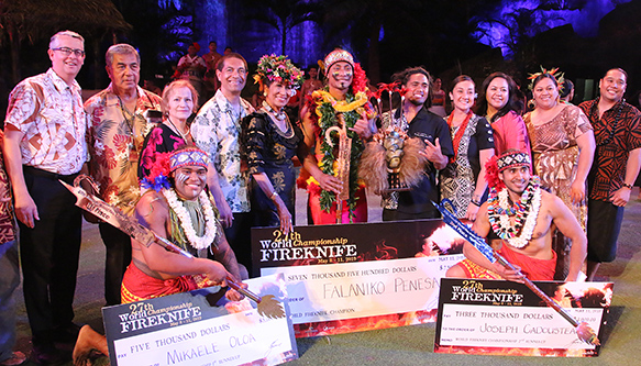 winners and sponsors, Polynesian Cultural Center 2019 World Fireknife Championships
