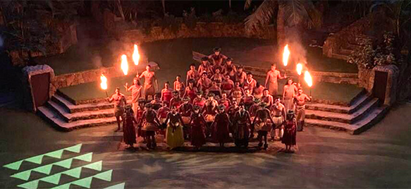 >Polynesian Cultural Center night show cast support Mauna Kea