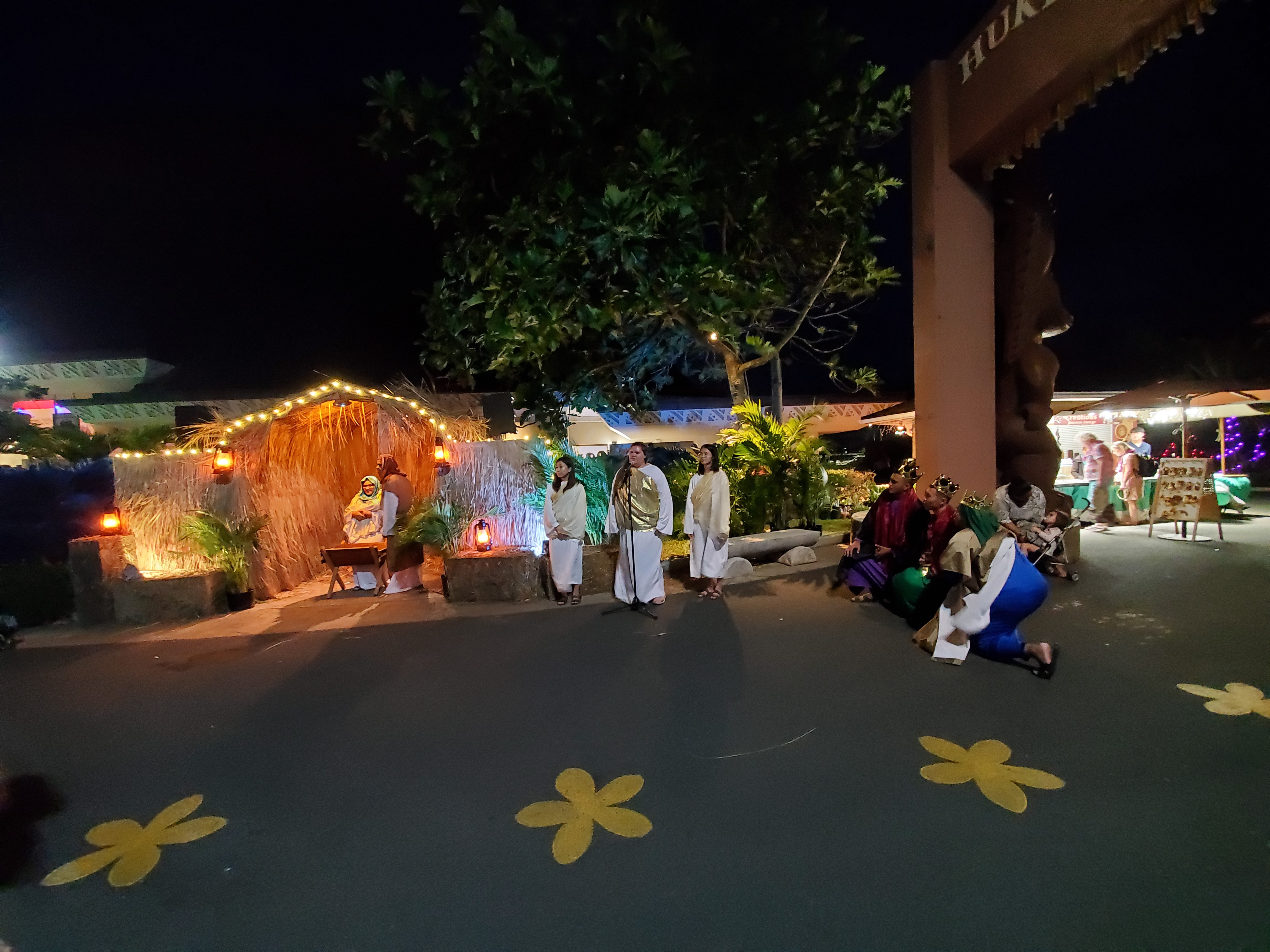 Photograph of Live Nativity at the Hukilau Marketplace, 2020