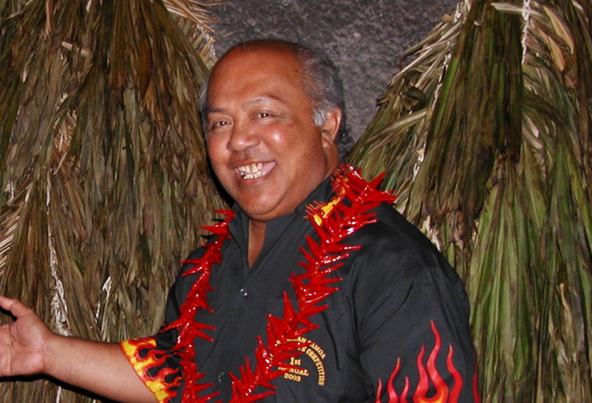 Photograph of Pulefano Galeai, during the American Samoa Firenife Competition in 2003