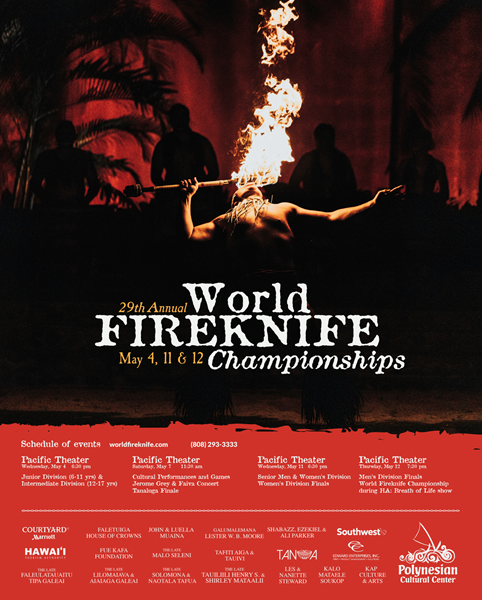 promo for the World Fireknife Championships 