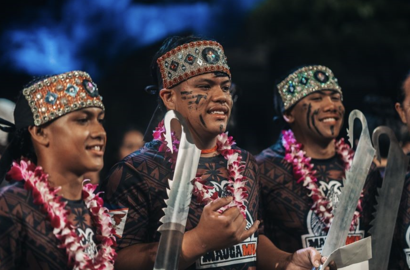 Mamalu Lilo (left), Mose Lilo (middle), and Matagi Lilo (right) pose with their prizes.