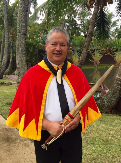 Photo of Terry Na'auao Panee, Hawaiʻi island manager, and director for the 2022 Moanikeala Hula Festival
