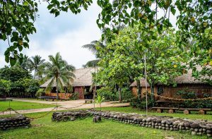 Tahiti village setting at the Polynesian Cultural Center 
