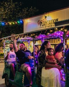 A train ride is one of the activities to do at the Hukilau Marketplace Christmas event 