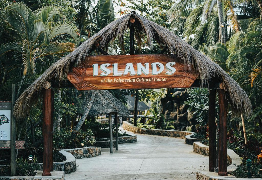 the Islands of Polynesia entrance at the Polynesian Cultural Center