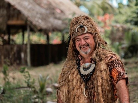 Cook Islands man Danny Materoa in traditional dress. 