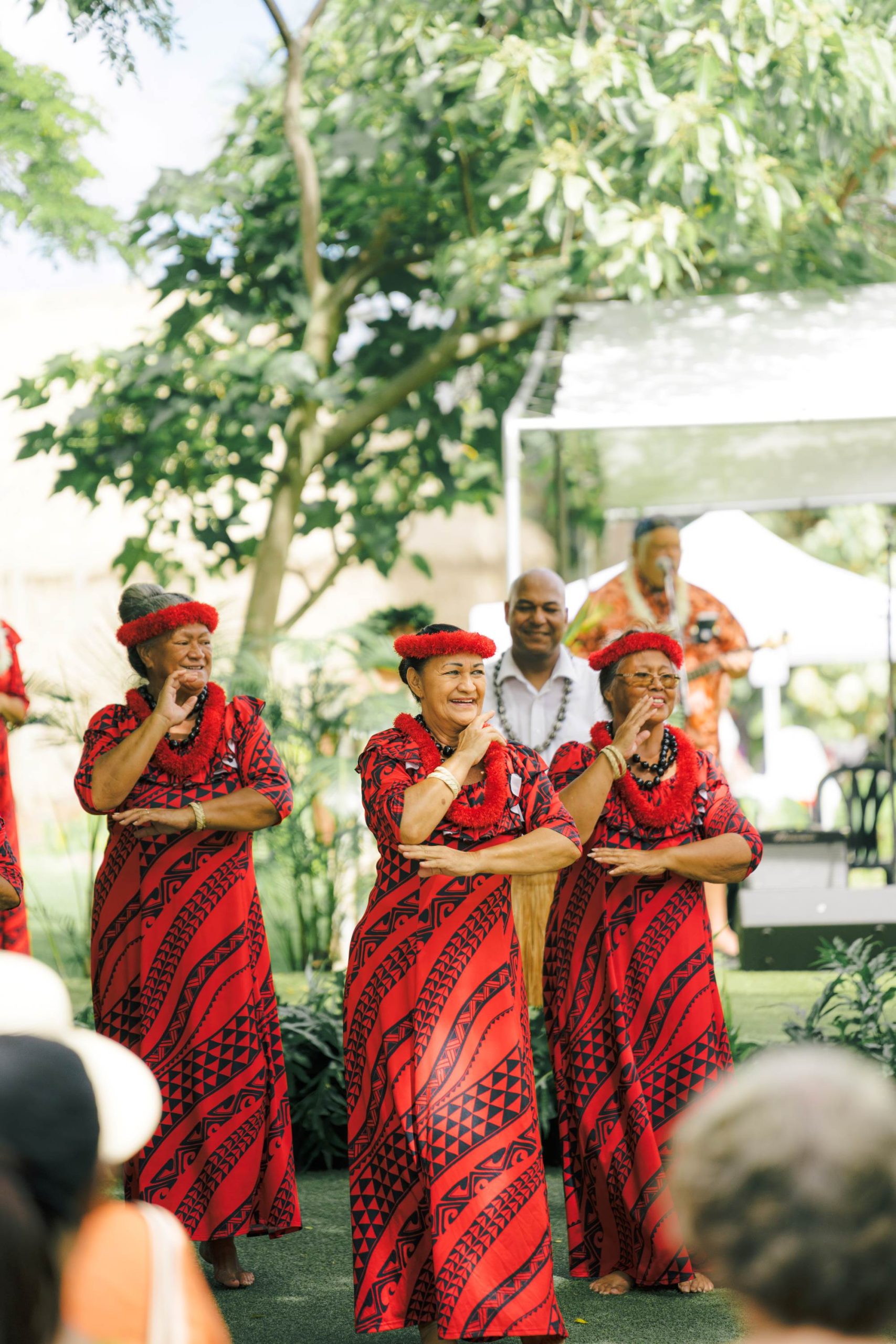 Dancers from Hula Halau o Kekela move in harmony.