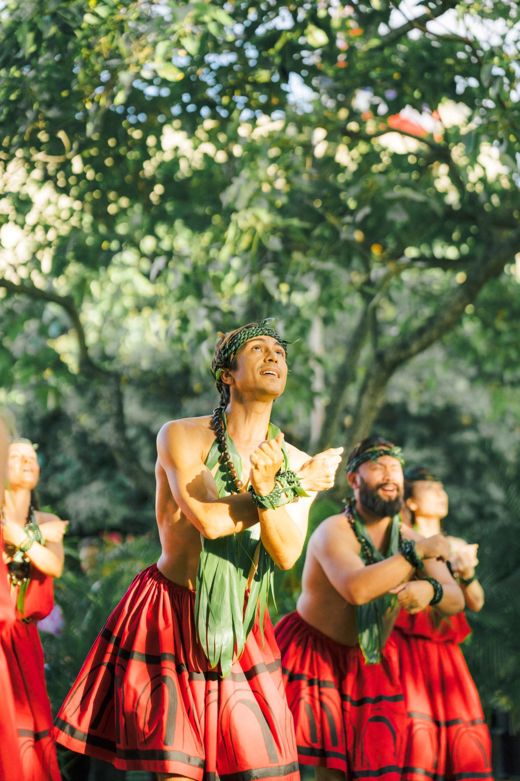 Male dancer from traditional drum group.